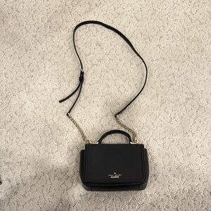 Kate Spade Black Crossbody with Gold Accents